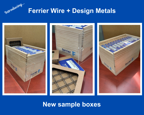 Ferrier Wire + Design Metals New Sample Boxes